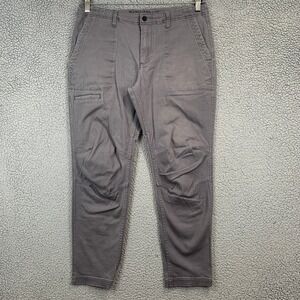 MUNICIPAL Men's Gray Sport Utility Pants 34 Stretch Cotton Tapered Cargo